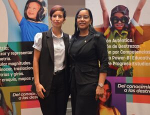 Ana De la Vega y Leidi Escalante del centro educactivo Ceges